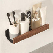 Solid Wood Bathroom Wall Shelf Storage & Organization Rustic Style - Image 2