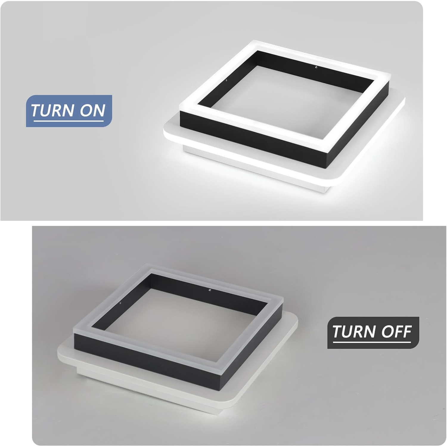 Square LED Ceiling Fixture Hallway Modern Design Trim - Image 10