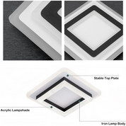Square LED Ceiling Fixture Hallway Modern Design Trim - Image 11