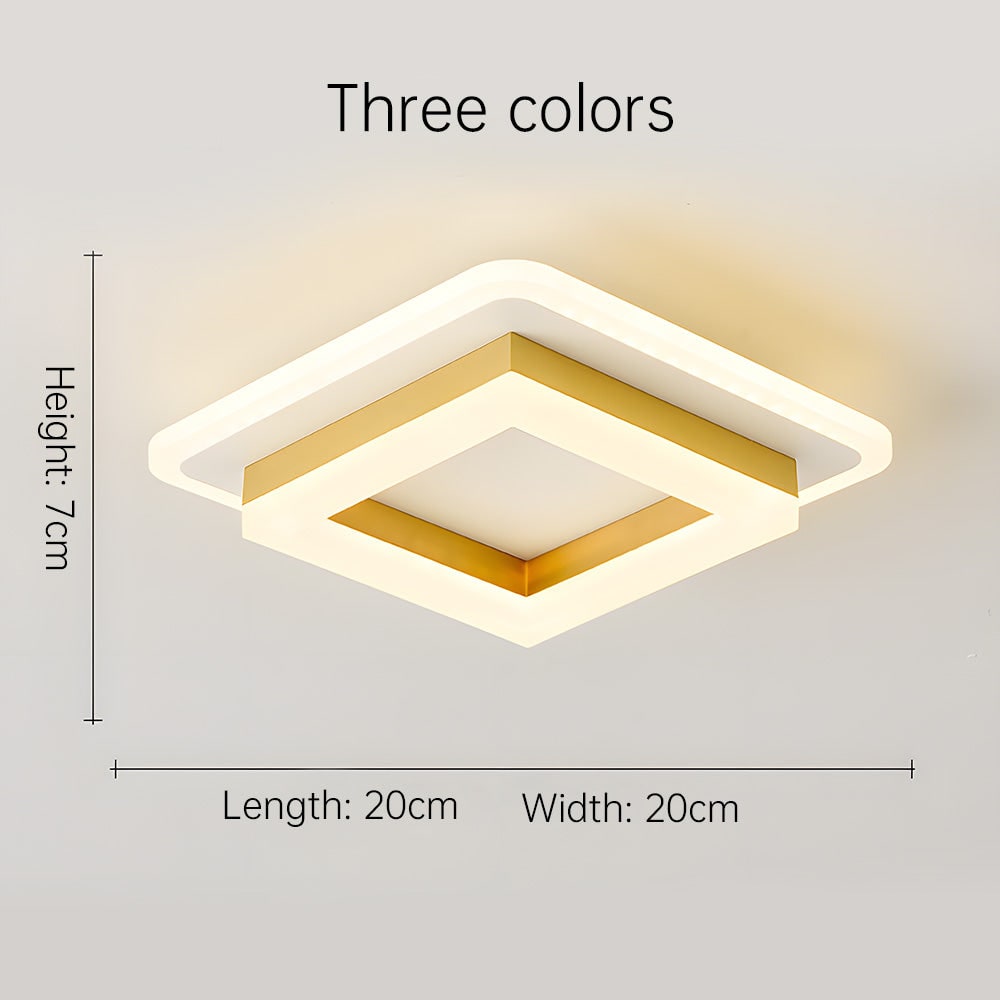 Square LED Ceiling Fixture Hallway Modern Design Trim - Image 20