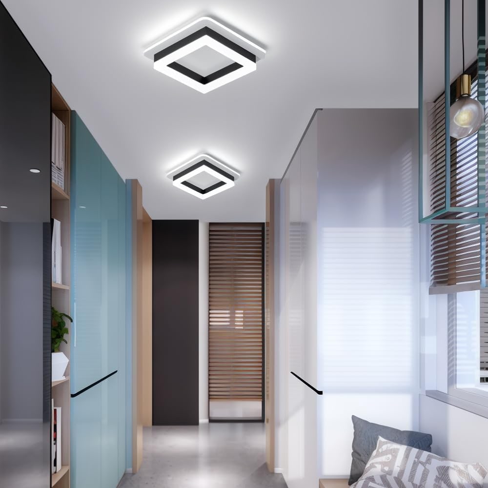 Square LED Ceiling Fixture Hallway Modern Design Trim - Image 6