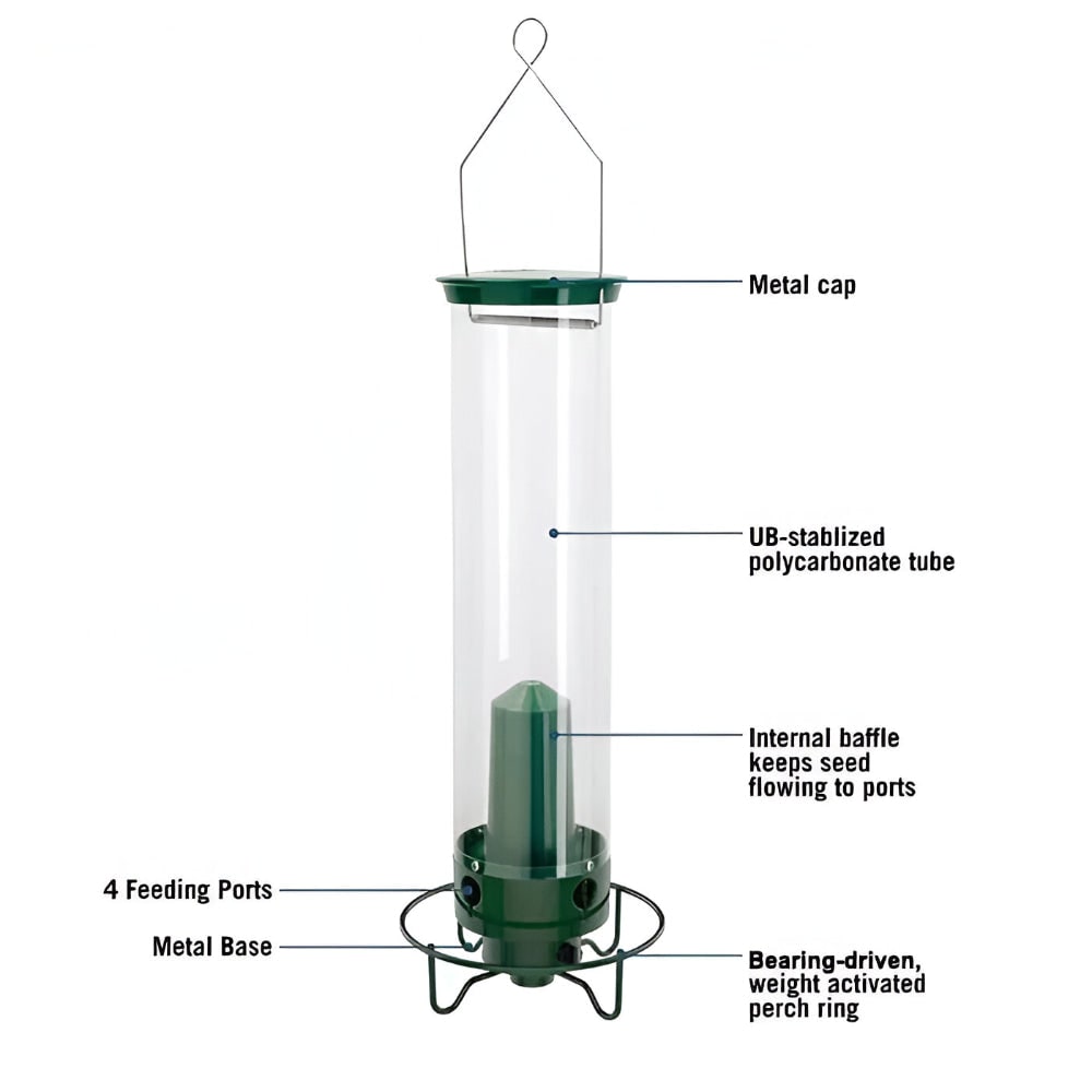 Squirrel Proof Bird Feeder Hanging Outdoor Garden Decor - Image 14