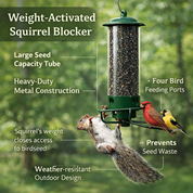 Squirrel Proof Bird Feeder Hanging Outdoor Garden Decor - Image 9
