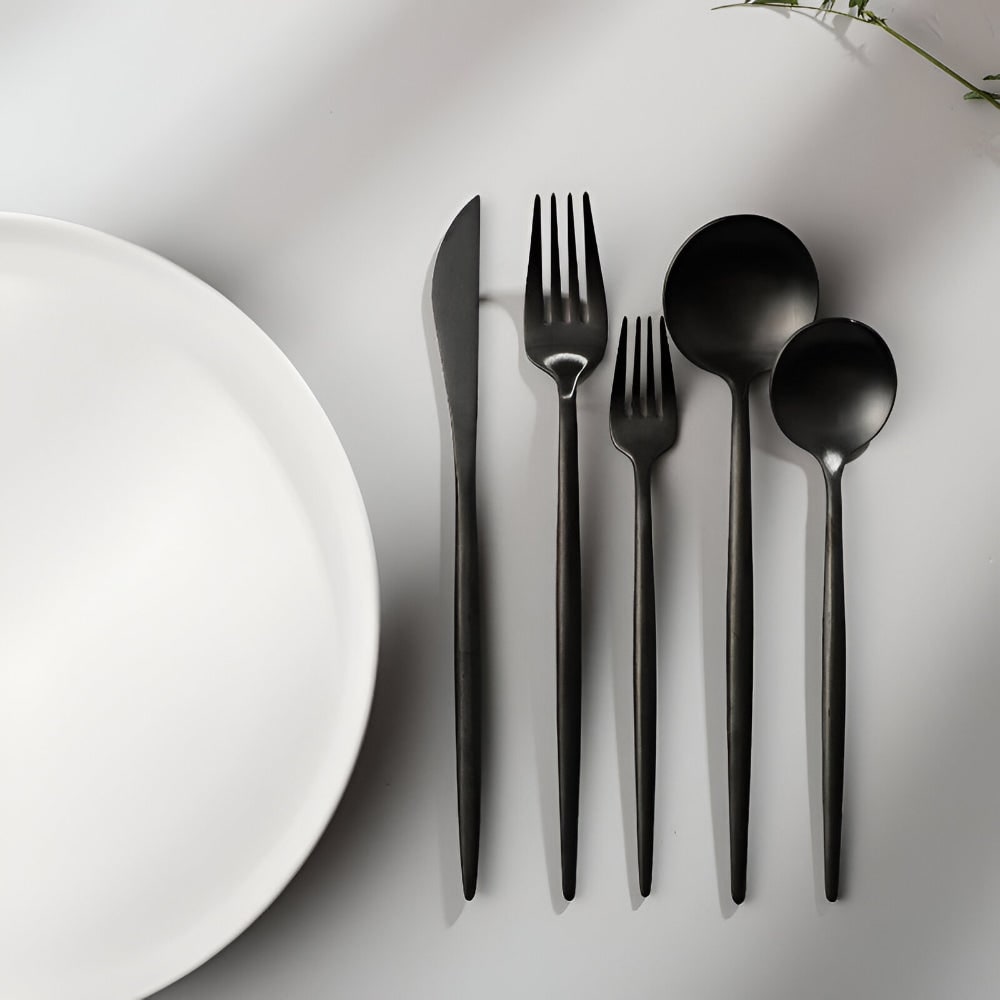 Stainless Steel Flatware Set Modern Dining Modern Flatware Set - Image 2