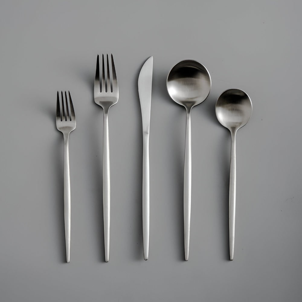 Stainless Steel Flatware Set Modern Dining Modern Flatware Set - Image 4
