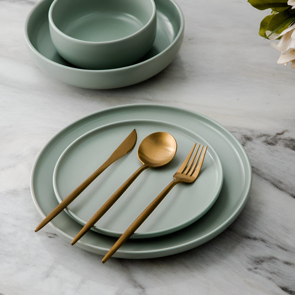 Stainless Steel Flatware Set Modern Dining Modern Flatware Set - Image 7