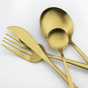 Stainless Steel Flatware Set Modern Dining Modern Flatware Set - Image 9