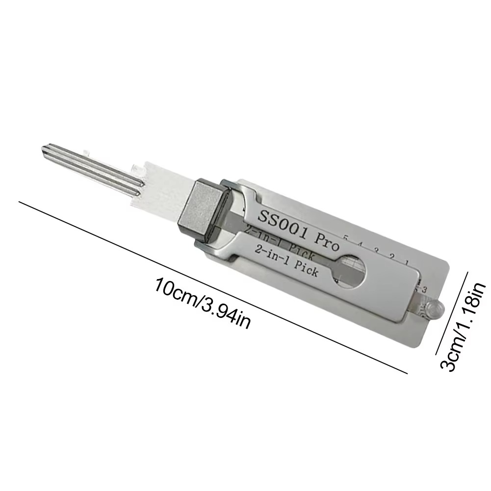 Stainless Steel Key Decoder Tool Lock Picking and Decoding - Image 2