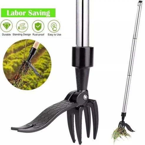 Stand Up Weed Remover Tool Long Handle Easy Gardening - Image 3