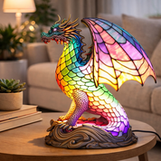 Table Lamp Ambient Light Decorative Stained Glass Design - Image 23