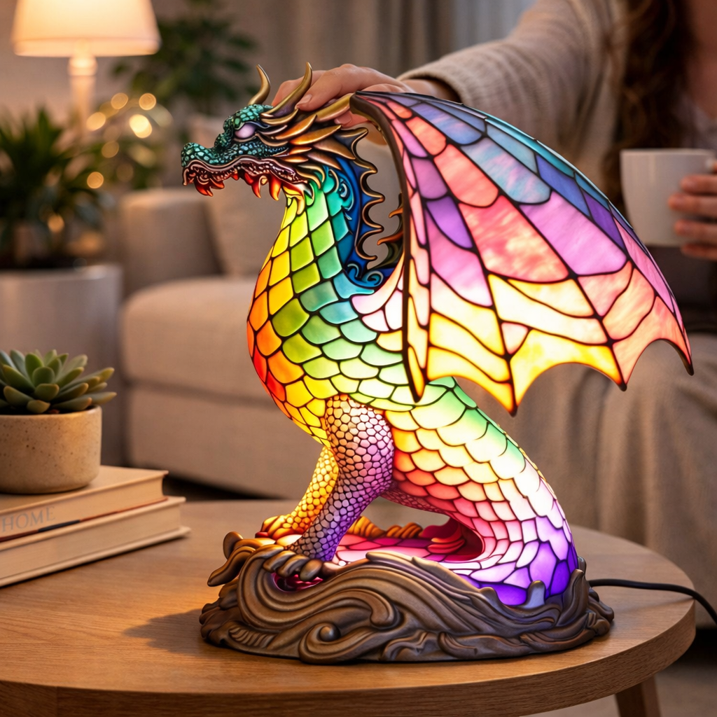 Table Lamp Ambient Light Decorative Stained Glass Design - Image 24