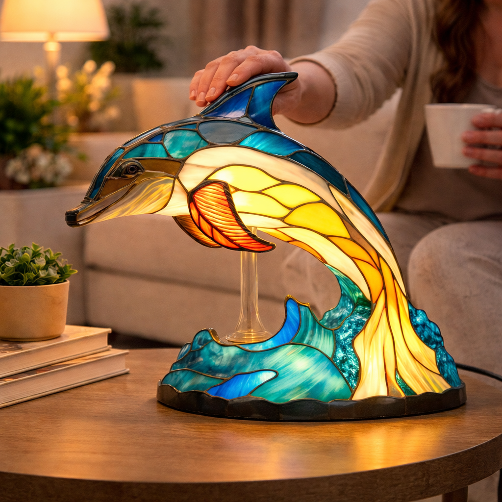 Table Lamp Ambient Light Decorative Stained Glass Design - Image 31