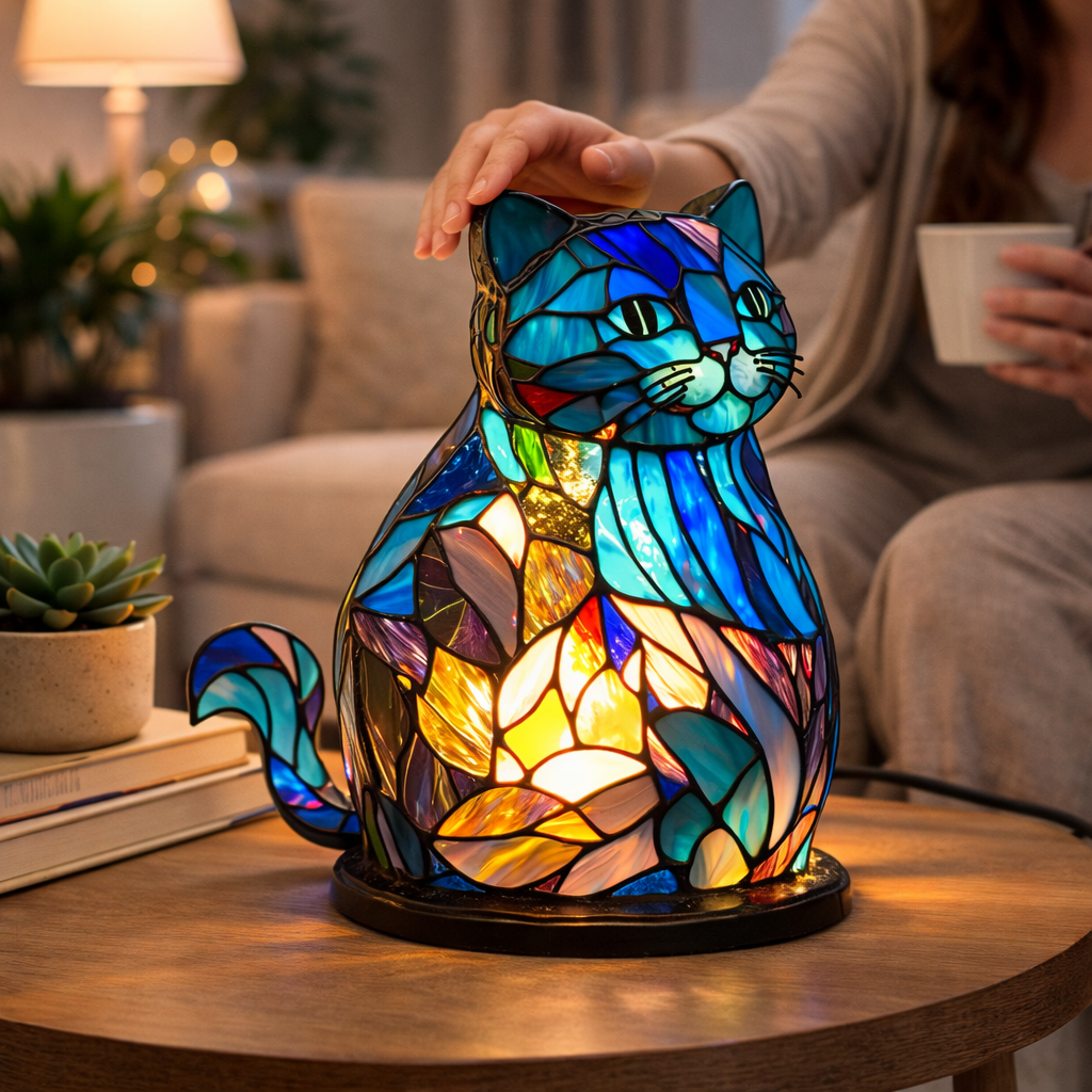 Table Lamp Ambient Light Decorative Stained Glass Design - Image 34