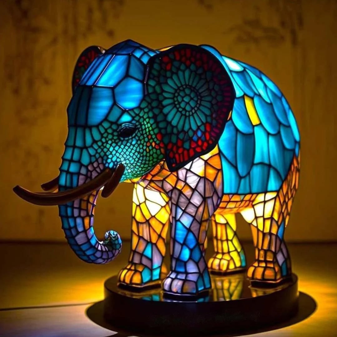 Table Lamp Ambient Light Decorative Stained Glass Design - Image 4