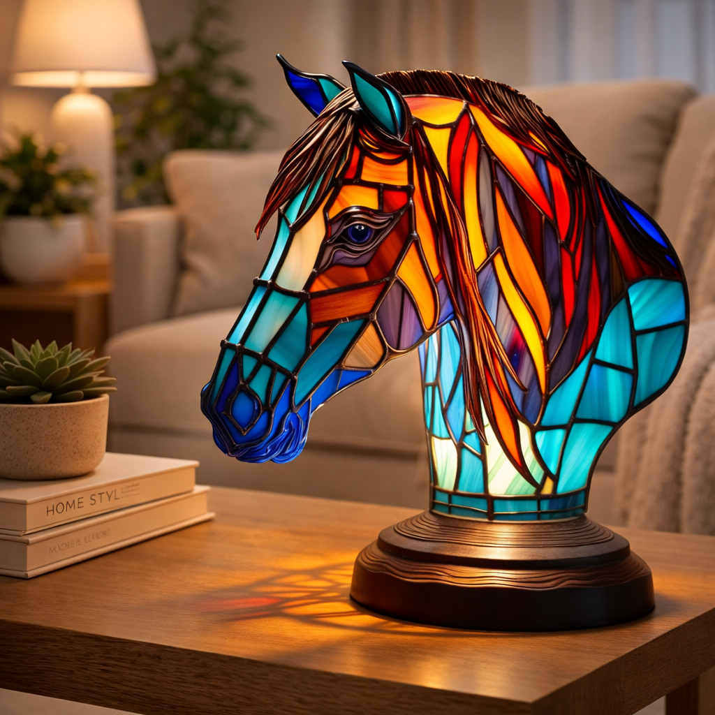 Table Lamp Ambient Light Decorative Stained Glass Design - Image 41