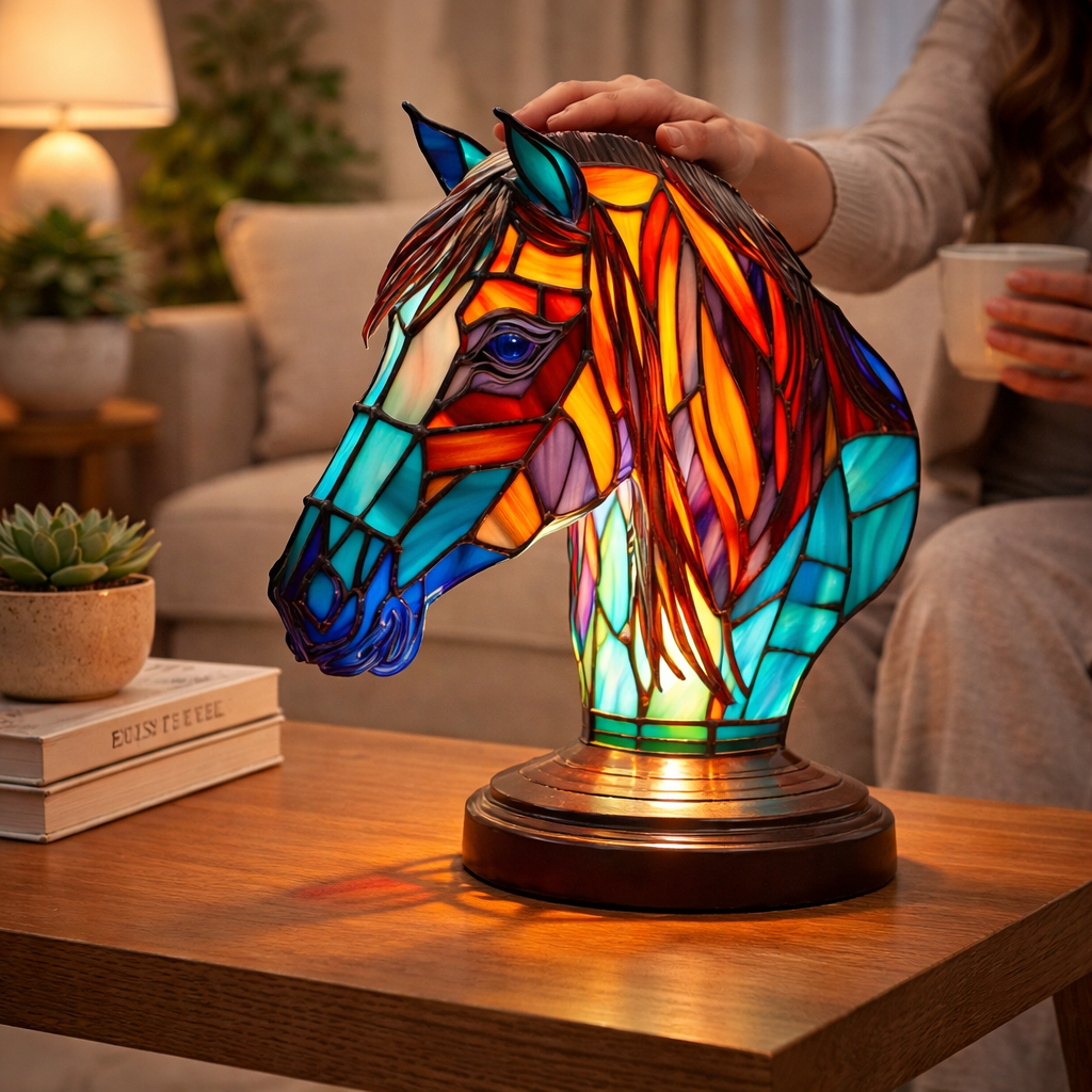 Table Lamp Ambient Light Decorative Stained Glass Design - Image 43