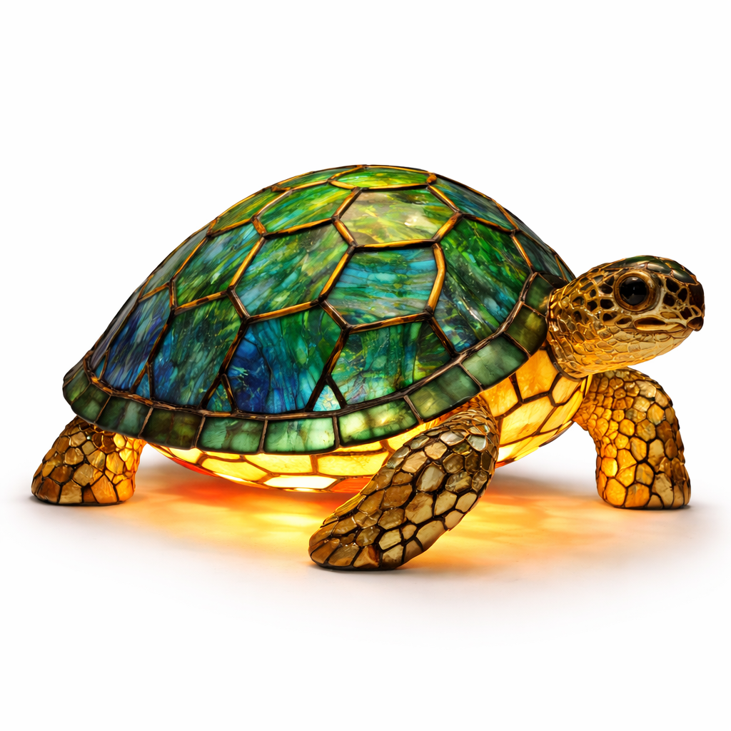 Table Lamp Ambient Light Decorative Stained Glass Design - Image 45