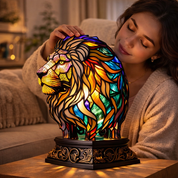 Table Lamp Ambient Light Decorative Stained Glass Design - Image 49