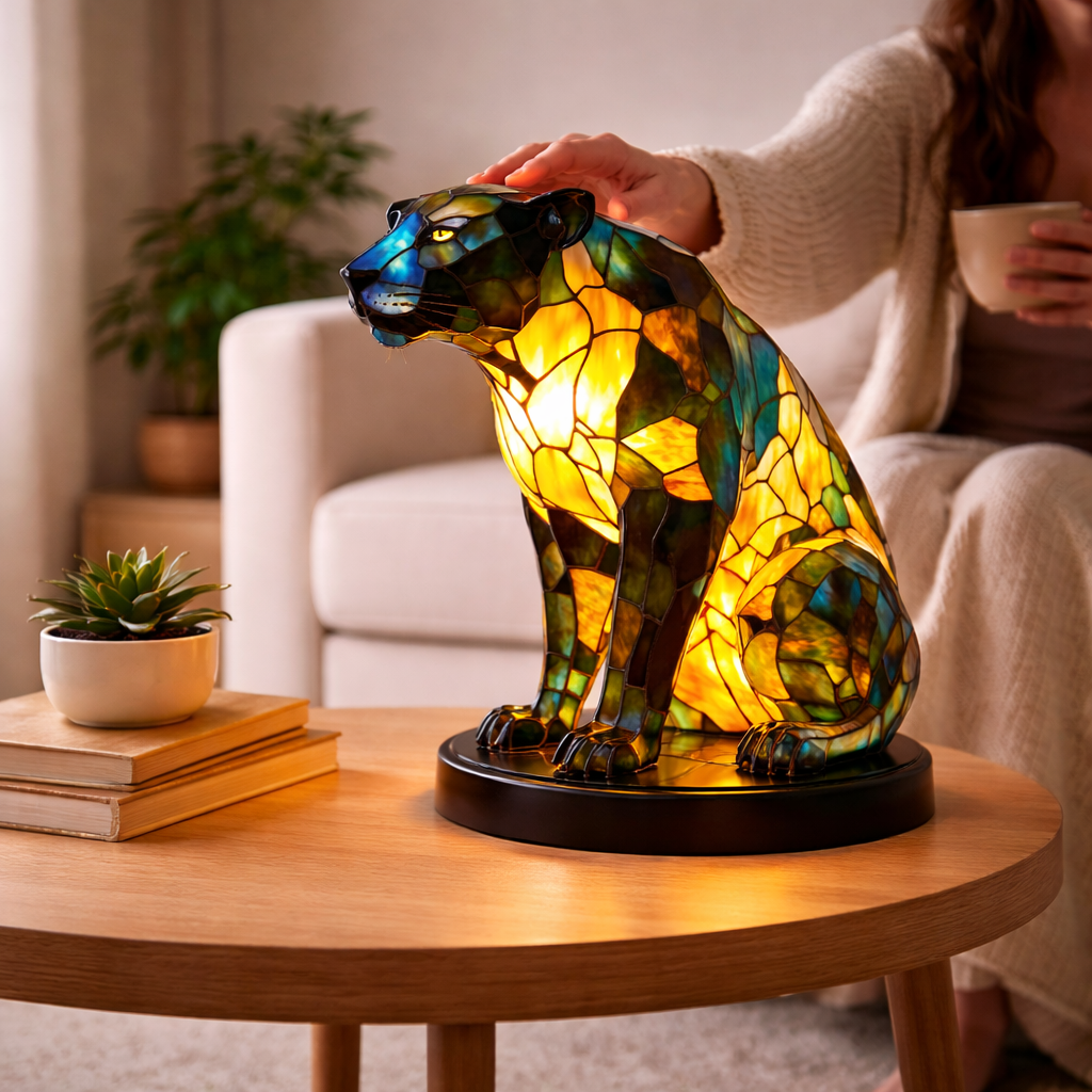 Table Lamp Ambient Light Decorative Stained Glass Design - Image 6