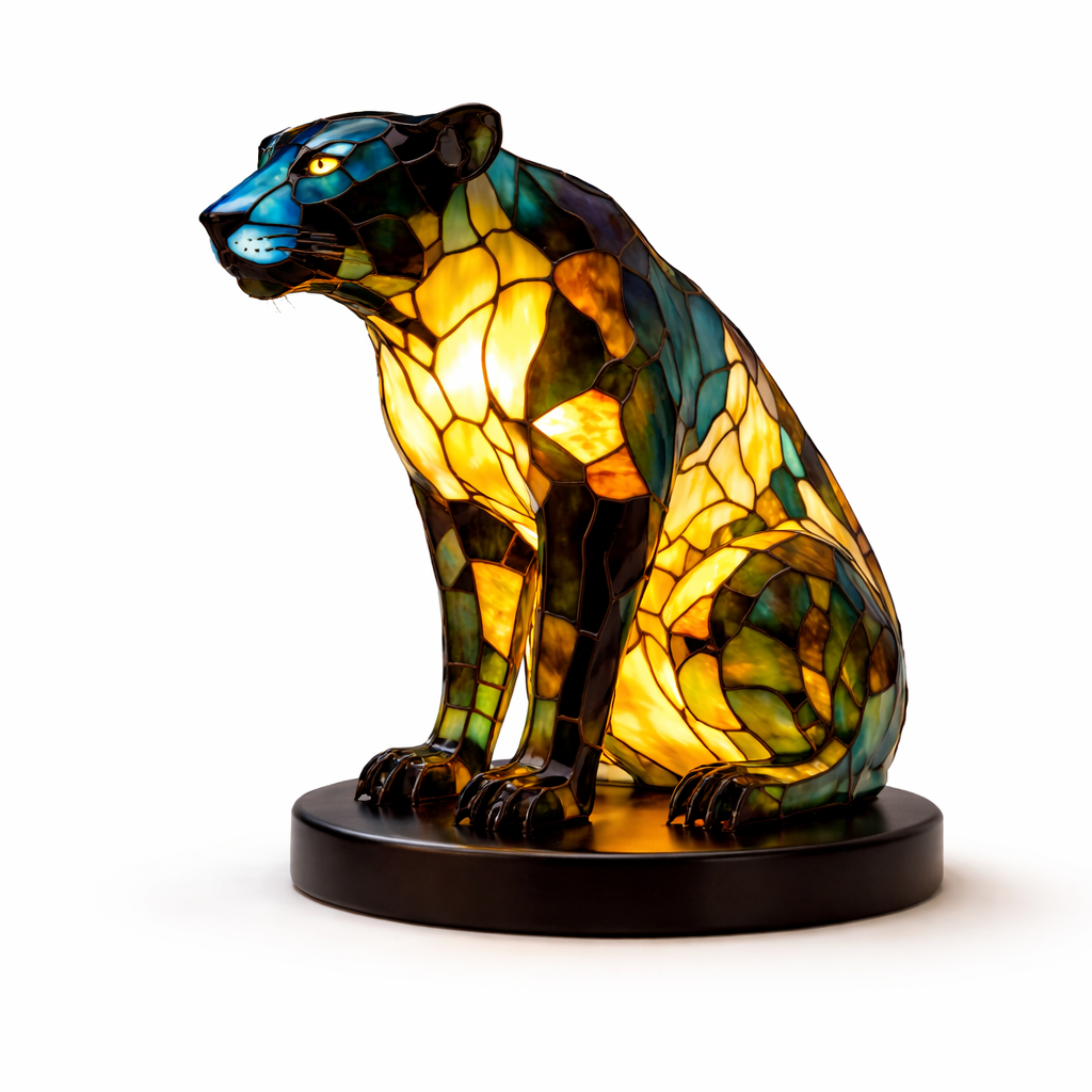 Table Lamp Ambient Light Decorative Stained Glass Design - Image 7