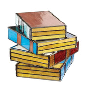 Table Lamp Stained Glass Lamp Book Stack Design Artistic Lamp - Image 4