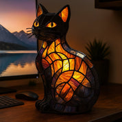 Table Lamp Stained Glass Lamp Decorative Cat Design - Image 2