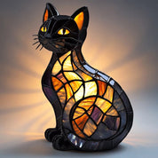 Table Lamp Stained Glass Lamp Decorative Cat Design - Image 3