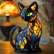 Table Lamp Stained Glass Lamp Decorative Cat Design - Image 5