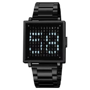 Textual Watch Metal Band and Modern Design - Image 2