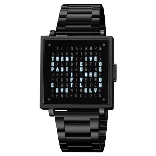Textual Watch Metal Band and Modern Design - Image 2