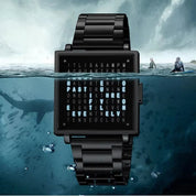 Textual Watch Metal Band and Modern Design - Image 3