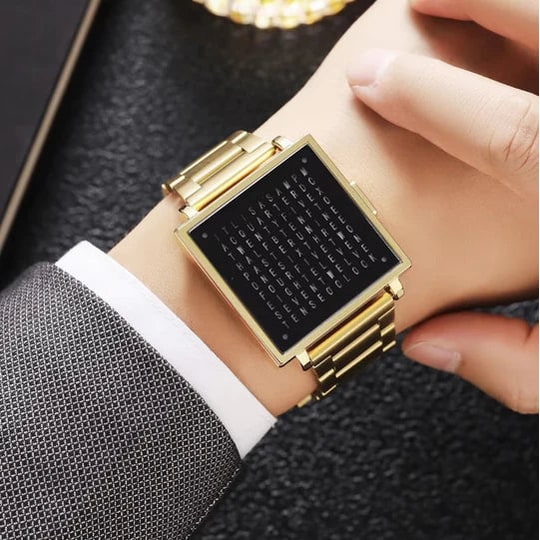 Textual Watch Metal Band and Modern Design - Image 4