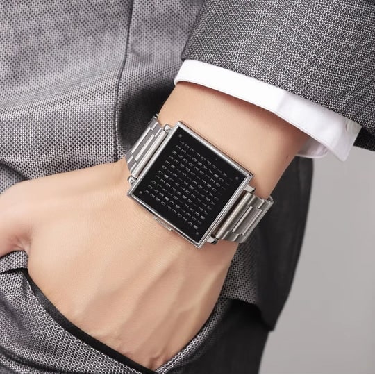 Textual Watch Metal Band and Modern Design - Image 5