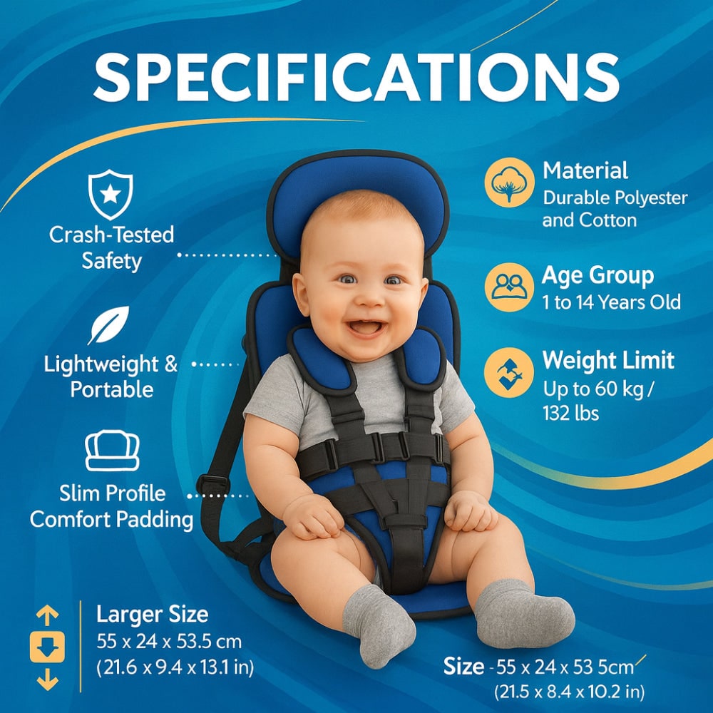 Toddler Car Seat Portable Travel Booster Seat Foldable - Image 5
