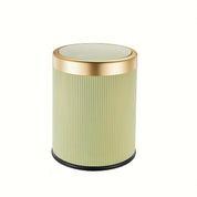 Trash Can Round Design Press Drop Lid Waste Bin - Image 7