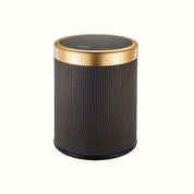 Trash Can Round Design Press Drop Lid Waste Bin - Image 8