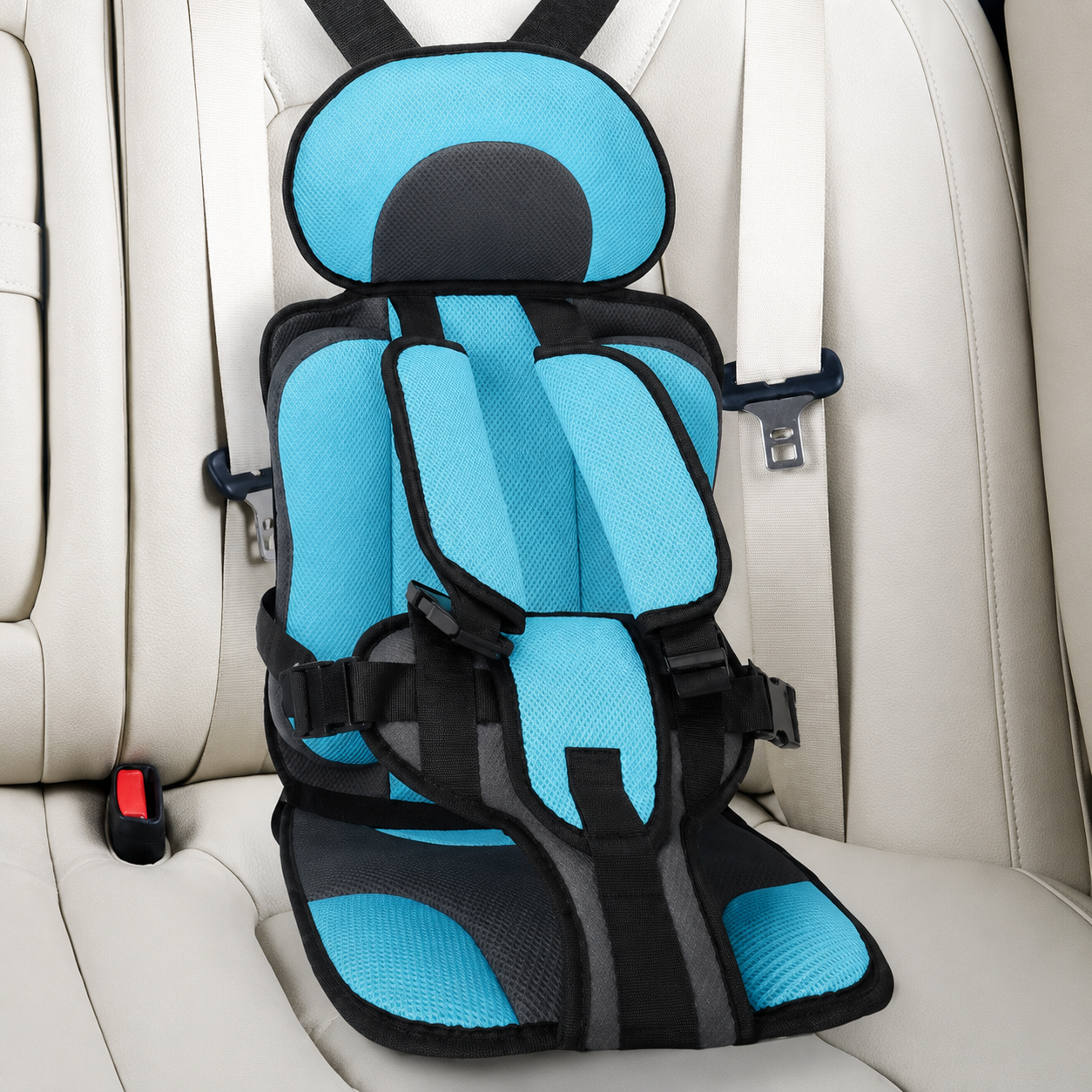 Travel Car Seat 5-Point Safety Harness Compact Design - Image 6