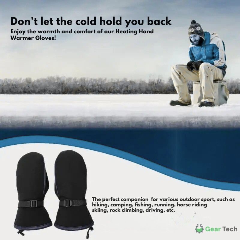 USB Heated Gloves Skiing Waterproof Design Double-Sided Heating - Image 5