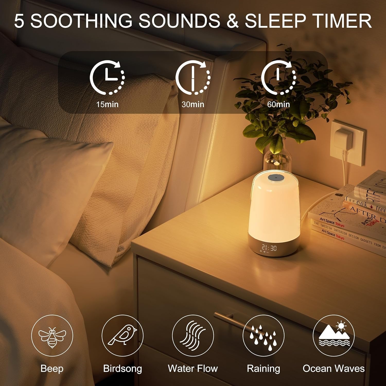 Wake-Up Light Alarm Clock Sunrise Simulation and Usb-C Rechargeable - Image 4