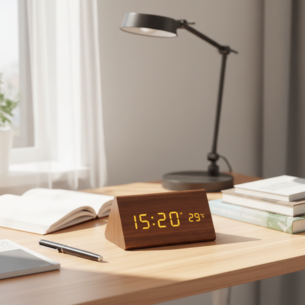 Wall Clock LED Digital Voice Control Modern Desk Clock - Image 2