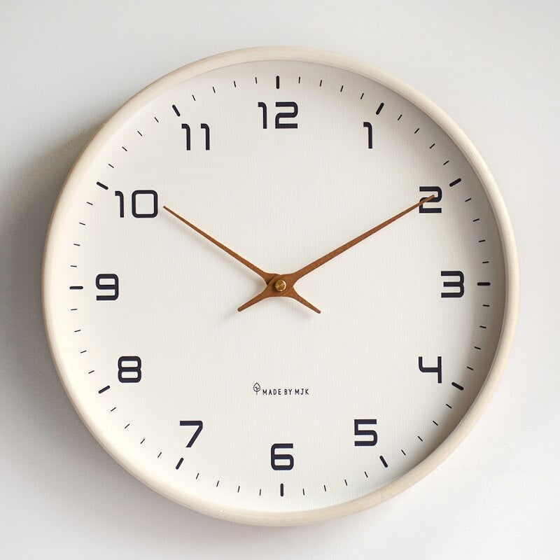 Wall Clock Wood Scandinavian Minimalist Silent Analog Clock - Image 5