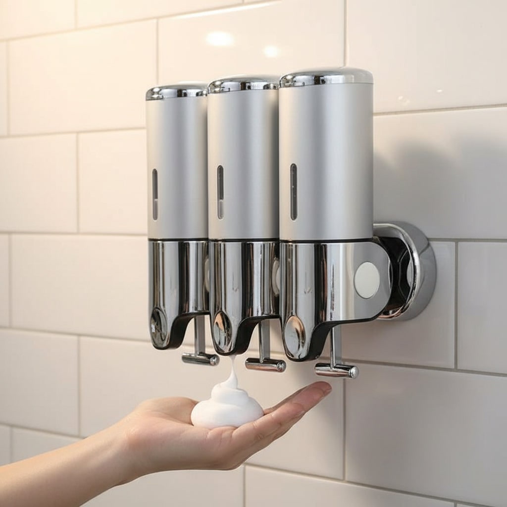 Wall-Mounted Soap Dispenser Elegant Stainless Steel Design - Image 4