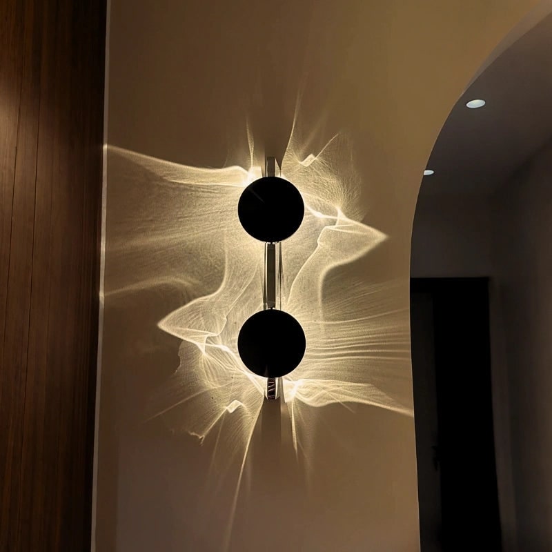 Wall Sconce Light Fixture Modern Black Metal Design - Image 2