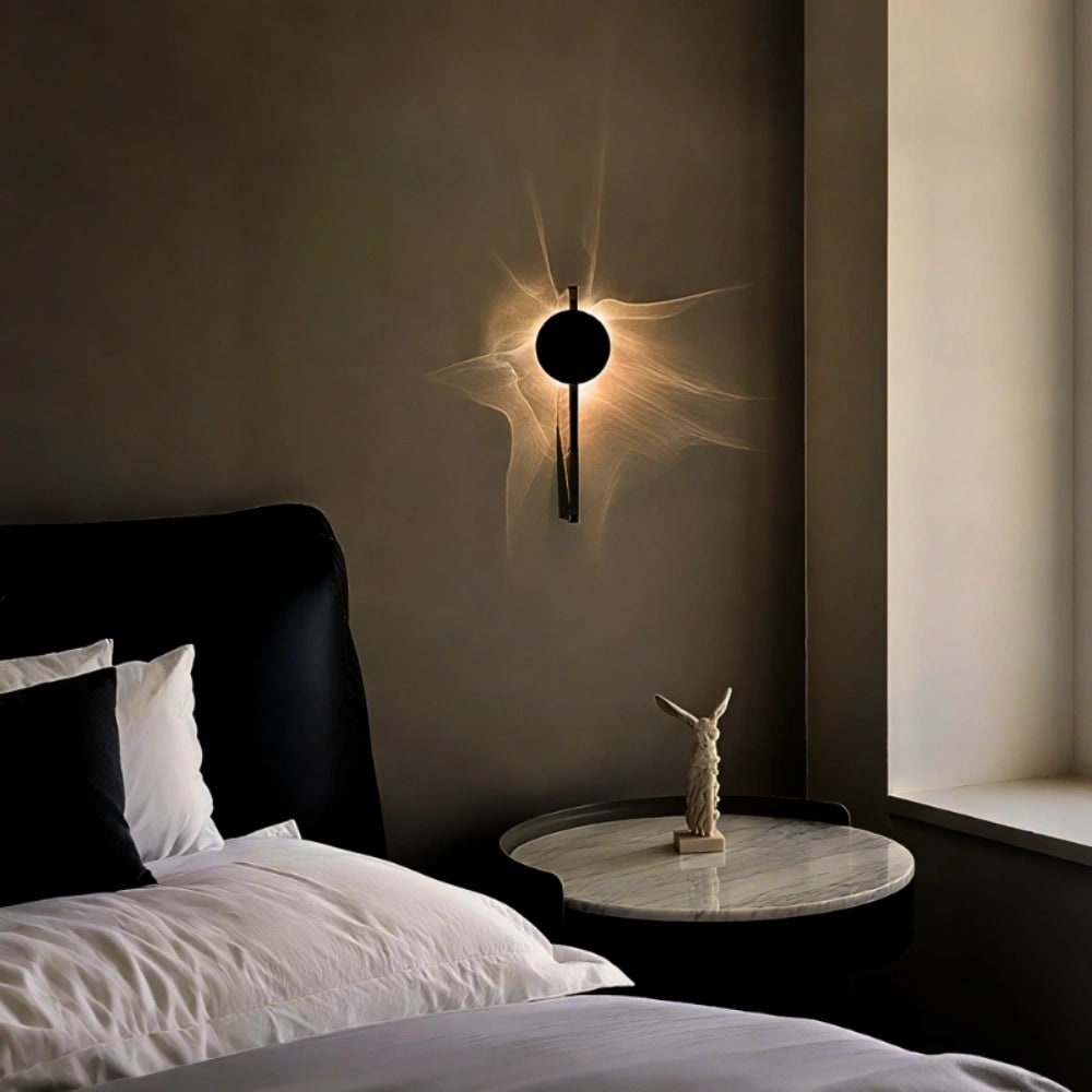 Wall Sconce Light Fixture Modern Black Metal Design - Image 3