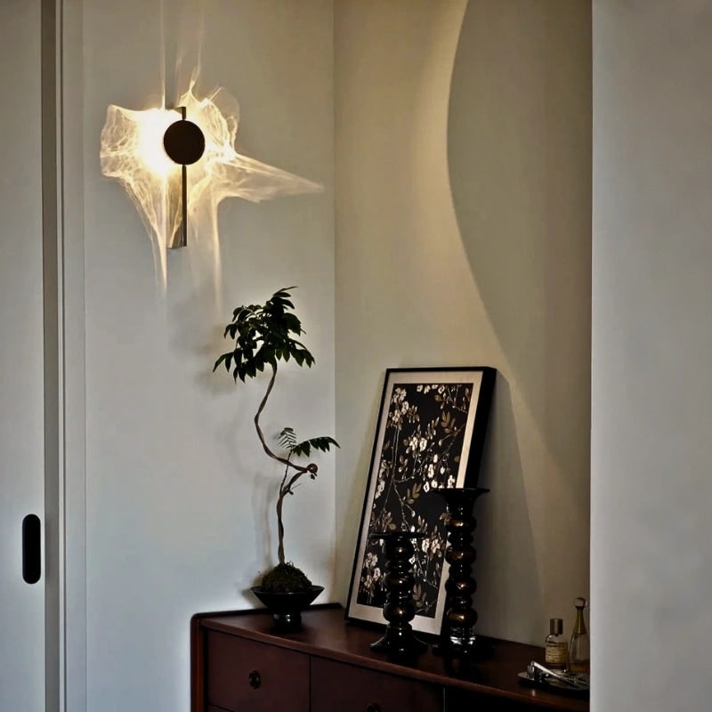 Wall Sconce Light Fixture Modern Black Metal Design - Image 8