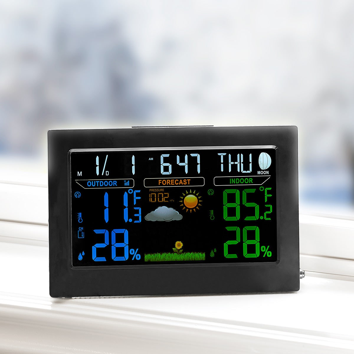 Weather Station Indoor Outdoor Thermometer Digital Display - Image 5