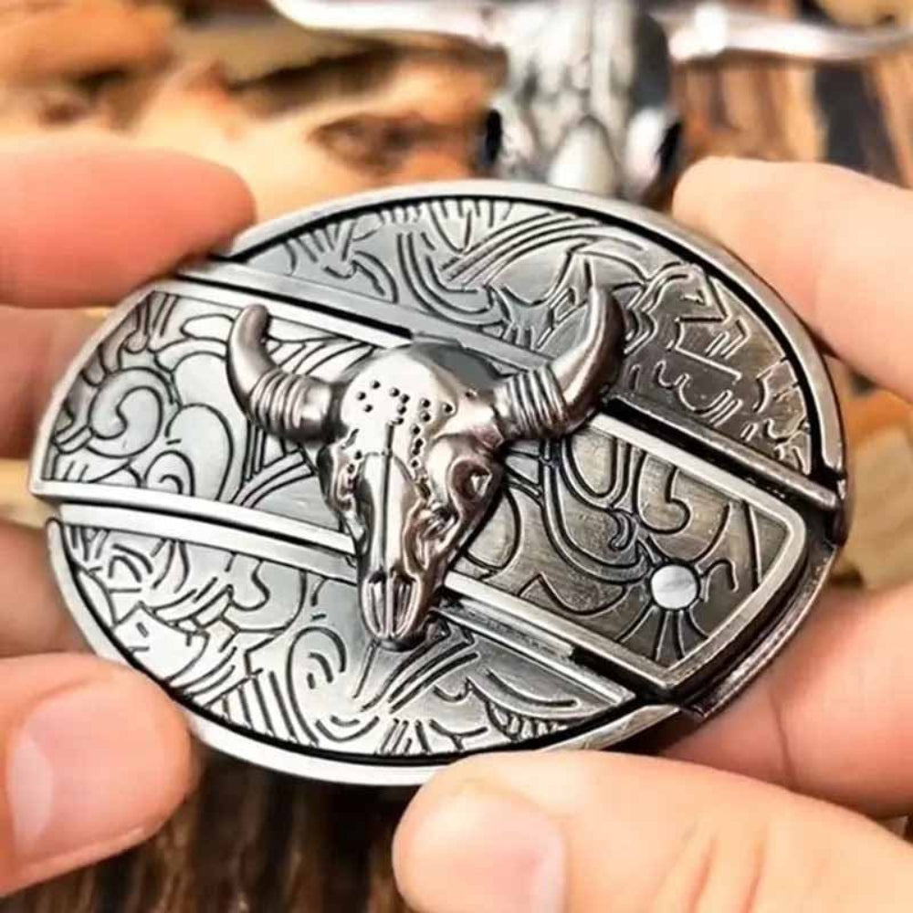 Western Belt Buckle Cowboy Accessory Decorative Design - Image 3