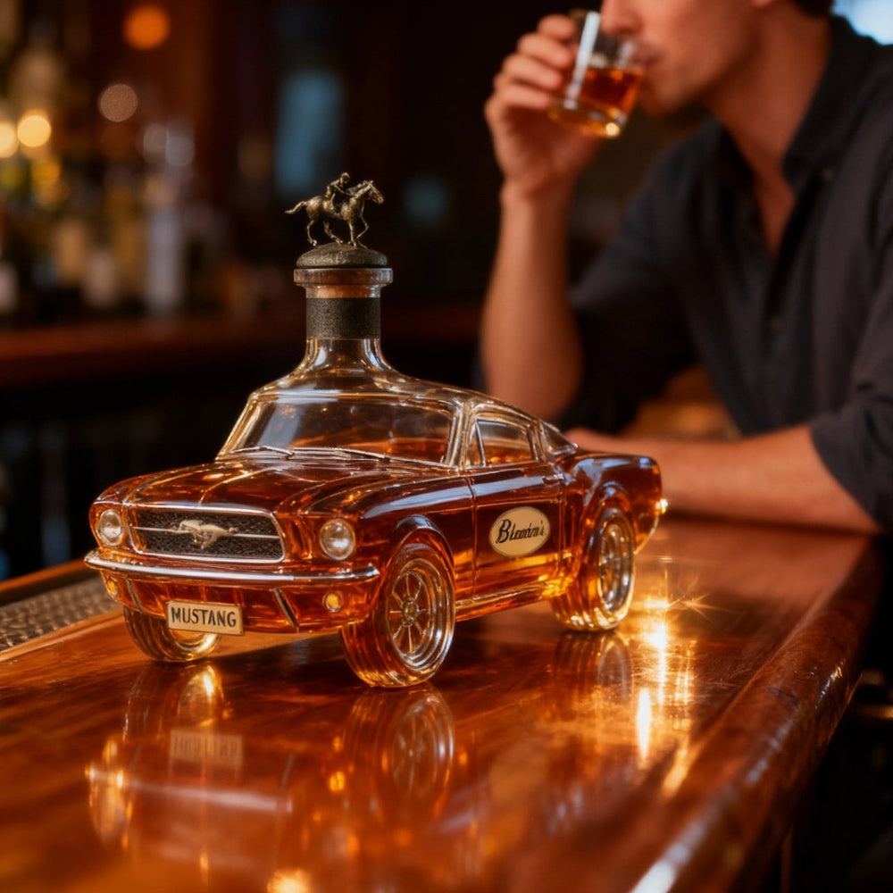 Whiskey Decanter Car Shaped Automotive Unique Barware Display - Image 3