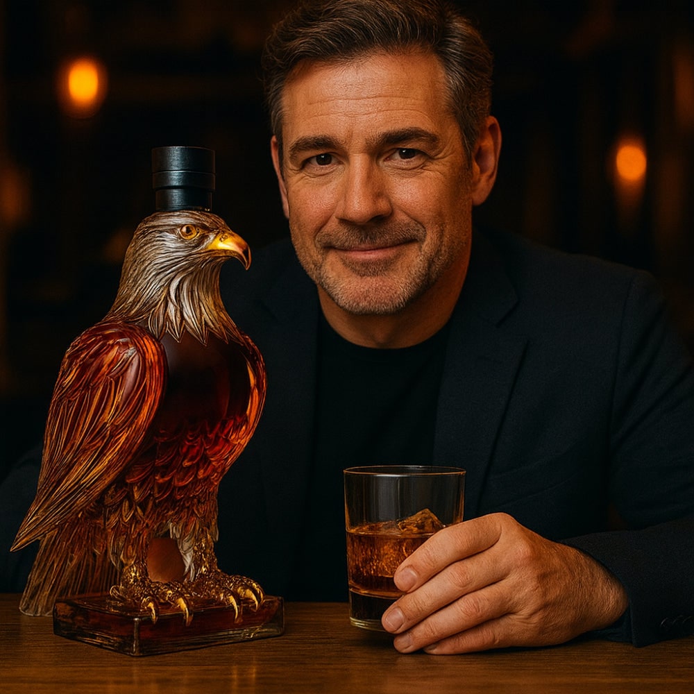 Whiskey Decanter Eagle Design Decorative Barware Piece - Image 1
