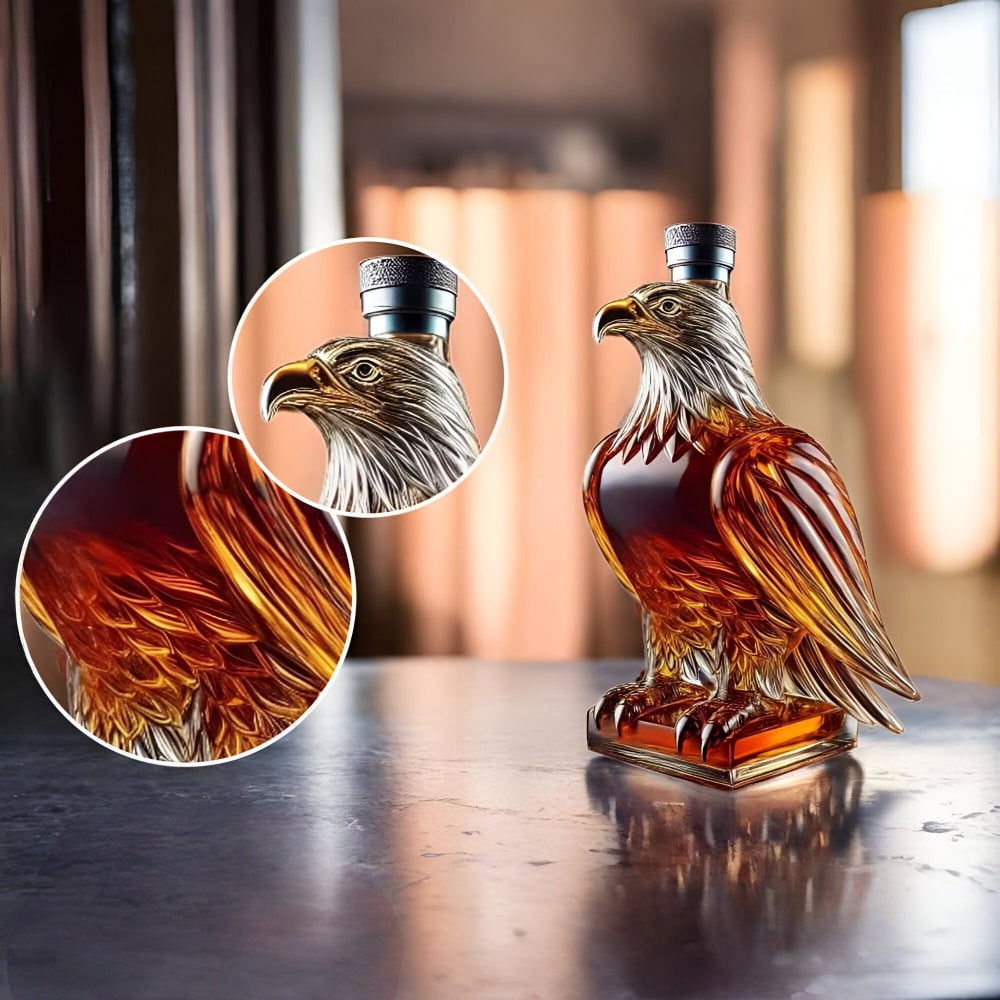 Whiskey Decanter Eagle Design Decorative Barware Piece - Image 4